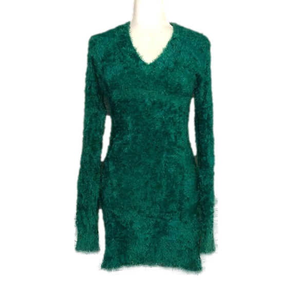 Patty Moon Dresses & Skirts - Patty Moon green fuzzy knit dress